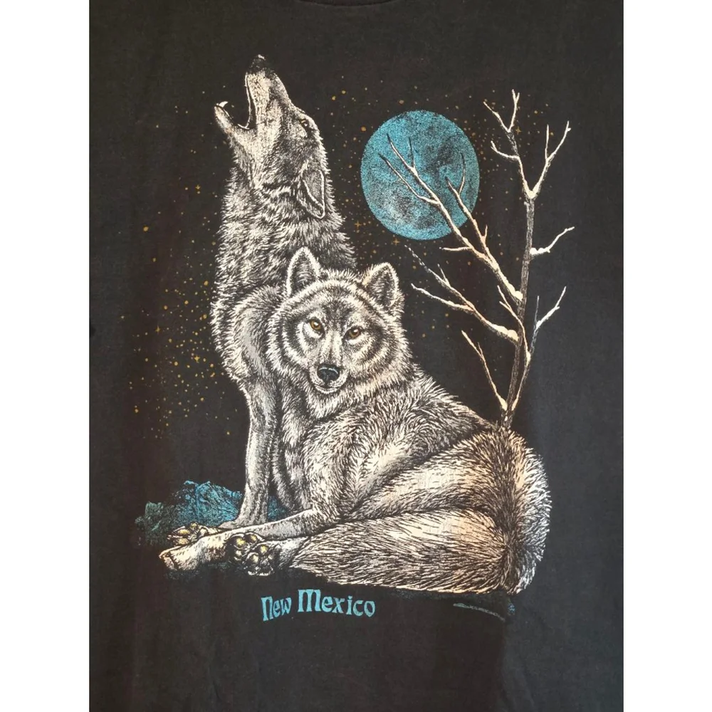 Vintage Single Stitch Fruit ofthe Loom New Mexico Wolf Destination Tshirt(1987) - Picture 3 of 9